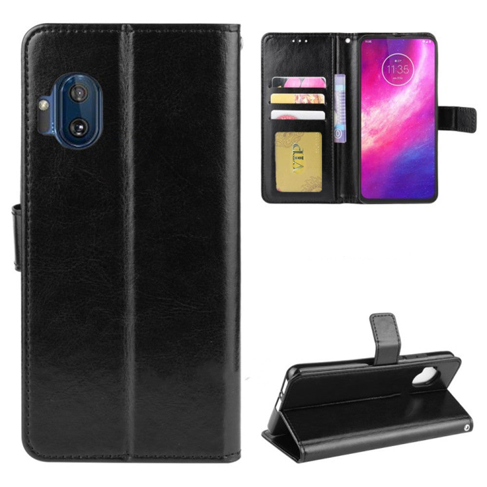 Leather Folio Wallet Case for Motorola Moto One Hyper Leather Folio Wallet Case for Motorola Moto One Hyper